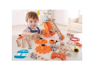 Конструктор Hape Junior Inventor з підсвіткою 57 деталей (E3032)