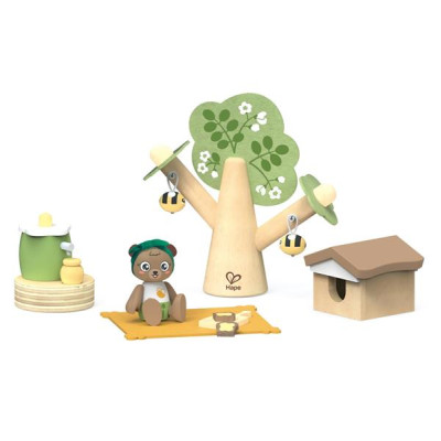 Дерев'яний набір Hape Ведмедик і бджоли (E3415) Дерев'яний набір Hape Ведмедик і бджоли (E3415)