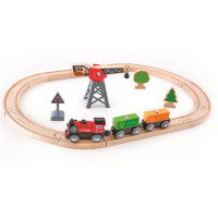 Іграшкова залізниця Hape Доставка вантажів 19 ел. (E3731)