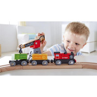 Іграшкова залізниця Hape Доставка вантажів 19 ел. (E3731)