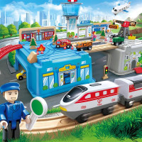 Іграшкова залізниця Hape у контейнері 80 ел. (E3773)