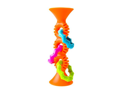Прорізувач-брязкальце на присосках Fat Brain Toys pipSquigz Loops помаранчевий (FA165-1)