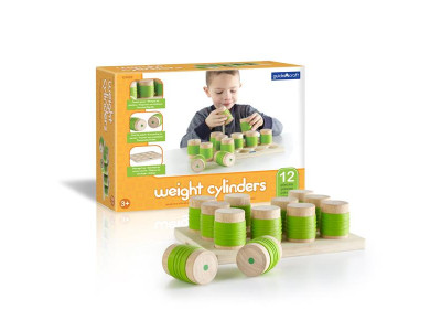 Тактильна гра Guidecraft Manipulatives Вагові циліндри (G5085) Тактильна гра Guidecraft Manipulatives Вагові циліндри (G5085)