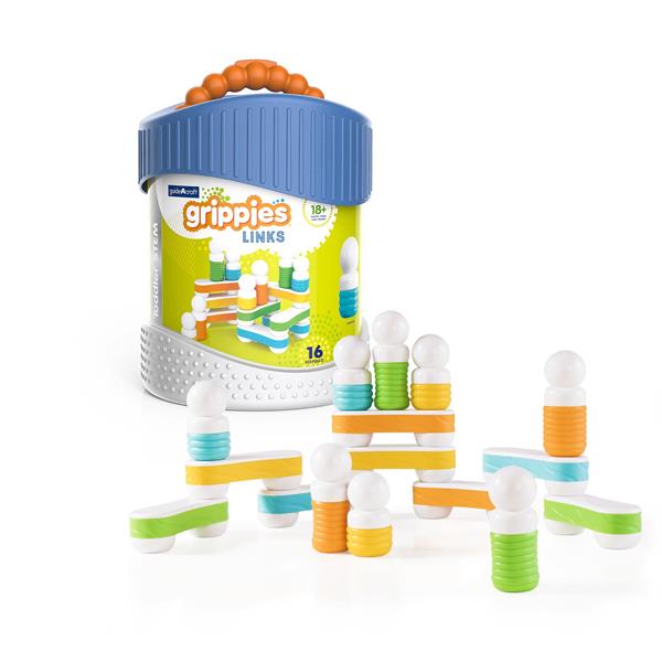 Магнітний конструктор Guidecraft Grippies Links, 16 деталей (G8317) Магнітний конструктор Guidecraft Grippies Links, 16 деталей (G8317)