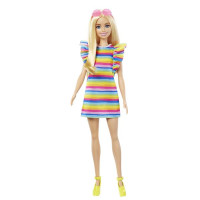 Лялька Barbie Модниця з брекетами у смугастій сукні (HJR96)