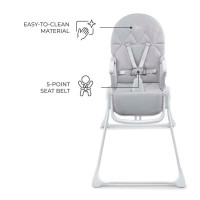 Стільчик для годування Kinderkraft Binci Light Grey (KHBINC00LGR0000)