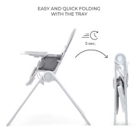 Стільчик для годування Kinderkraft Binci Light Grey (KHBINC00LGR0000)