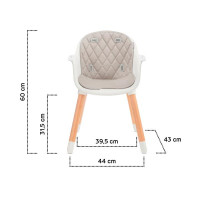 Стільчик для годування Kinderkraft Sienna сірий (KKKSIENGRY0000)