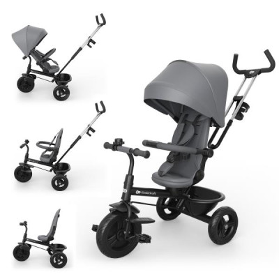 Триколісний велосипед Kinderkraft Aston 2 Plus Grey (KRASTO02GRYPL00)
