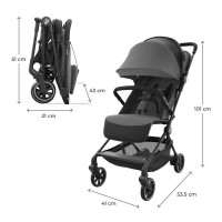 Прогулянкова коляска Kinderkraft Nebo Platinum Grey Beige (KSNEBO00GRY0000)