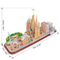 3D пазл CubicFun City Line Барселона (MC256h)