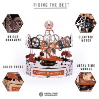 Колекційна модель-конструктор Metal Time Riding the Best Карусель механічна (MT042)