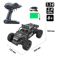 Машинка на радіокеруванні Sulong Toys Off-Road Crawler Race матовий чорний 1:14 (SL-309RHMBl)