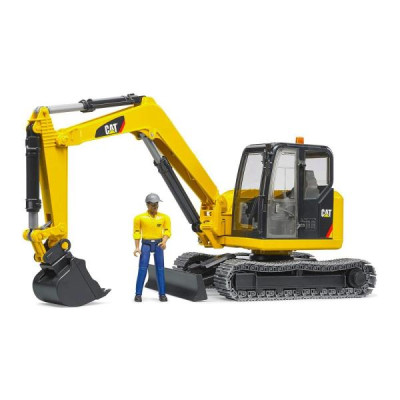 Модель Bruder Мініекскаватор Cat з фігуркою 1:16 (02466) Модель Bruder Мініекскаватор Cat з фігуркою 1:16 (02466)
