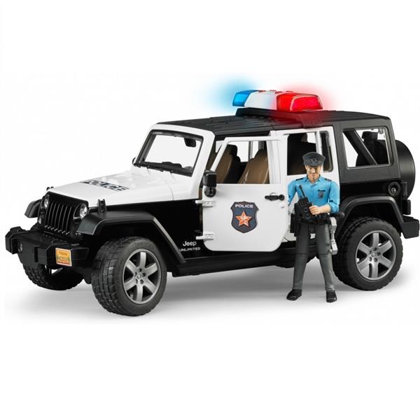 Автомодель Bruder Поліцейський автомобіль Jeep Wrangler Unlimited Rubicon з фігуркою, світло, звуки 1:16 (02526) Автомодель Bruder Поліцейський автомобіль Jeep Wrangler Unlimited Rubicon з фігуркою, світло, звуки 1:16 (02526)