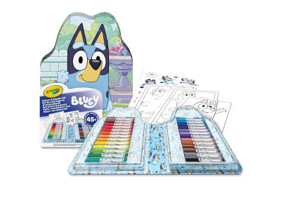 Переносний набір для малювання Crayola Bluey з фломастерами та розмальовками (04-0784)