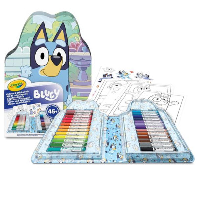 Переносний набір для малювання Crayola Bluey з фломастерами та розмальовками (04-0784)