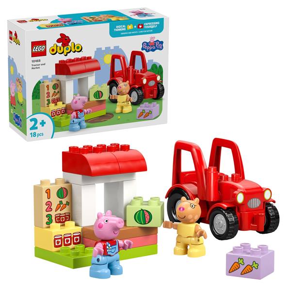 Конструктор LEGO® DUPLO® Пеппа Трактор і ринок 18 Деталей (10468) Конструктор LEGO® DUPLO® Пеппа Трактор і ринок 18 Деталей (10468)
