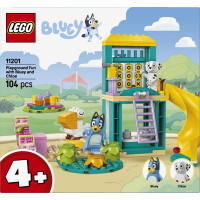Конструктор LEGO Bluey Веселощі з Блуї та Хлоєю на ігровому майданчику 104 деталі (11201)