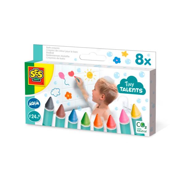 Набір олівців для ванної SES Creative Tiny Talents Веселе купання 8 кольорів (13050S)