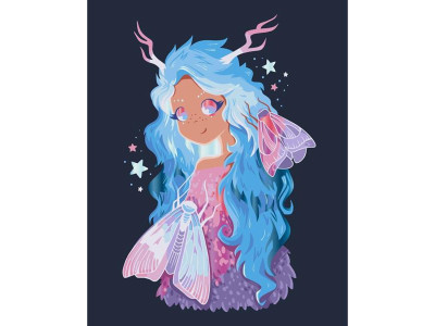 Картина за номерами ArtCraft Неонова фея з металізованими фарбами 40х50 см (16119-AC)