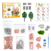3D пазл Strateg Blocky з мініцеглинок Храм (31010)