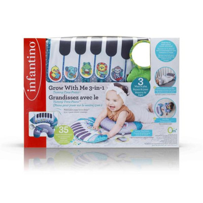 Розвиваюча іграшка Infantino Подушка-рояль 3 в 1 Єнот (313021I)
