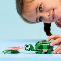 Конструктор LEGO Creator Черепаха з квіткою водяної лілії 124 Деталі ( 31377 )