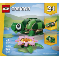 Конструктор LEGO Creator Черепаха з квіткою водяної лілії 124 Деталі ( 31377 )