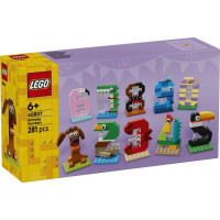 Конструктор LEGO® Цифри на день народження Тваринний декор, 281 деталь (40807)