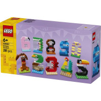 Конструктор LEGO® Цифри на день народження Тваринний декор, 281 деталь (40807)