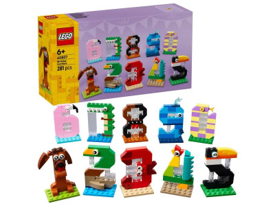 Конструктор LEGO® Цифри на день народження Тваринний декор, 281 деталь (40807)