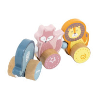 Дерев'яна каталка PolarB Звірята (44023) Дерев'яна каталка PolarB Звірята (44023)