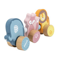 Дерев'яна каталка PolarB Звірята (44023) Дерев'яна каталка PolarB Звірята (44023)