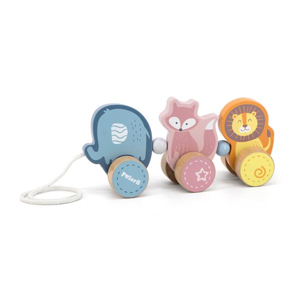 Дерев'яна каталка PolarB Звірята (44023) Дерев'яна каталка PolarB Звірята (44023)