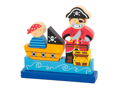 Магнітний вертикальний пазл Viga Toys Пірат (50077)