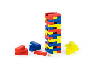 Настільна гра Viga Toys Кольорова дженга дерев'яна (56215)