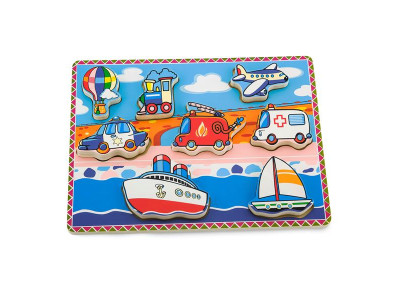 Дерев'яна рамка-вкладиш Viga Toys Транспорт (56436)