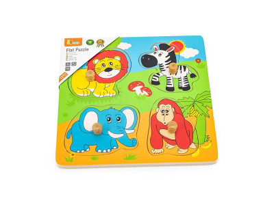 Дерев'яна рамка-вкладиш Viga Toys Звірята в Африці (59563)