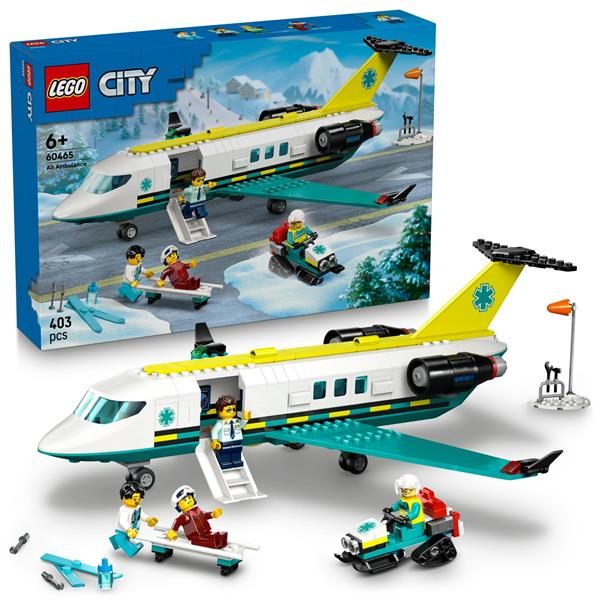 Конструктор LEGO City Літак швидкої медичної допомоги 403 деталі (60465)
