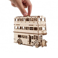 Дерев'яний механічний 3D конструктор Ugears Лицарський автобус (70172)