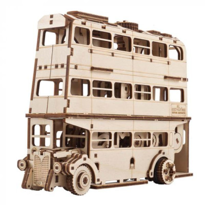 Дерев'яний механічний 3D конструктор Ugears Лицарський автобус (70172)