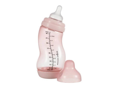 Антиколікова пляшечка Difrax S-bottle Wide із силіконовою соскою 310 мл рожевий (707 Blossom)