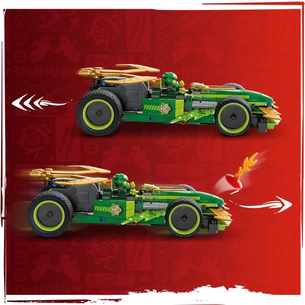 Конструктор LEGO NINJAGO Автомобіль для перегонів Лойда з інерційним двигуном 181 деталь (71828)