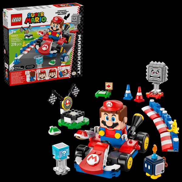 Конструктор LEGO Super Mario Mario Kart Interactive LEGO Mario та Standard Kart 278 деталей (72043)