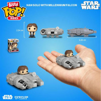 Набір фігурок Funko Pop! Bitty Ride Зоряні війни Хан Соло й тисячолітній сокіл (83623)
