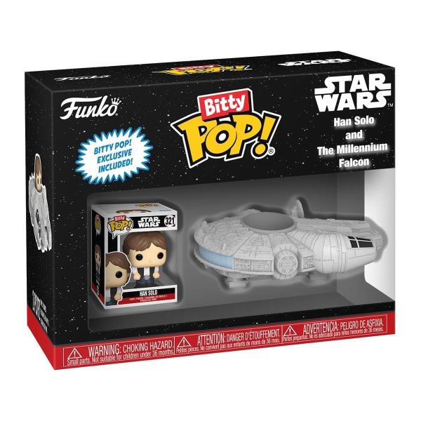 Набір фігурок Funko Pop! Bitty Ride Зоряні війни Хан Соло й тисячолітній сокіл (83623)