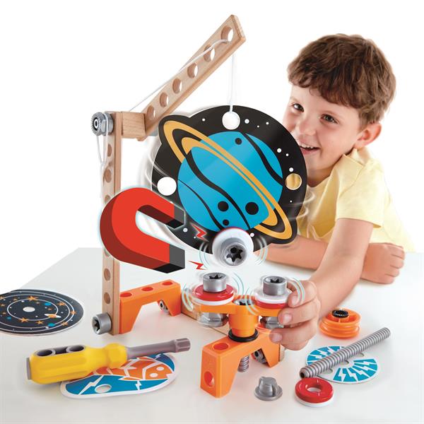 Конструктор Hape Junior Inventor Магнітна лабораторія 34 деталі (E3033)