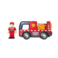Іграшковий пожежний автомобіль Hape з сиреною (E3737) Іграшковий пожежний автомобіль Hape з сиреною (E3737)