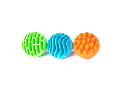 Прорізувач-брязкальце Fat Brain Toys Sensory Rollers Сенсорні кулі 3 шт. (F161ML) Прорізувач-брязкальце Fat Brain Toys Sensory Rollers Сенсорні кулі 3 шт. (F161ML)